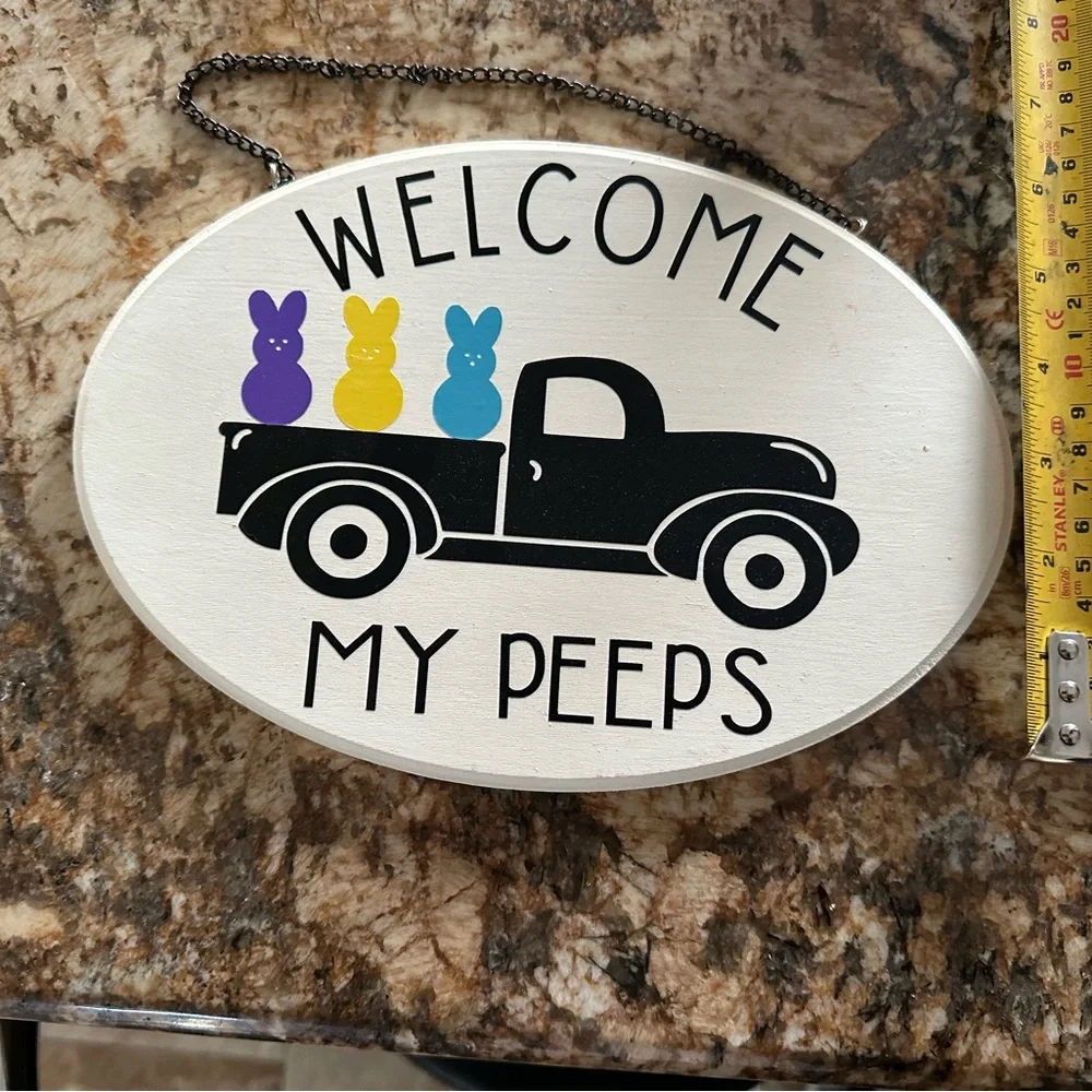 Free with next purchase from this closet Welcome My Peeps Easter Sign - Picture 2 of 3